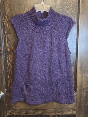 No Boundaries Purple Knit Tunic Sweater